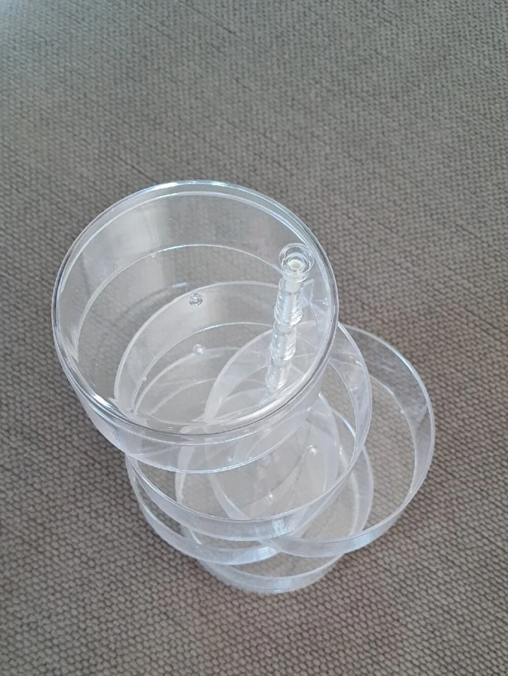 Clear Rotating 5-Tier Makeup/Jewelry Organizer - Transparent